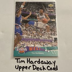 Tim Hardaway Golden State Warriors Hall of Fame Guard Upper Deck Card. 