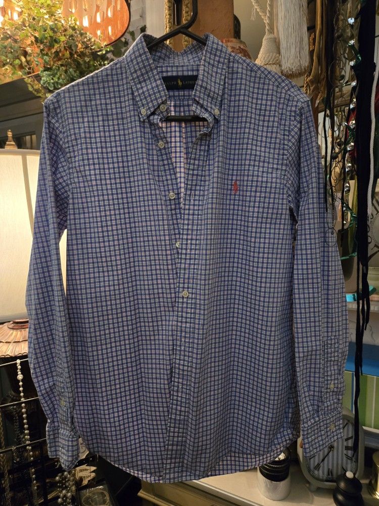 Men's Medium Ralph Lauren Button Front Shirt
