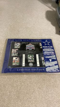 Dallas Cowboys 1992 Commemorative Sheet + 7 jumbo packs of football cards