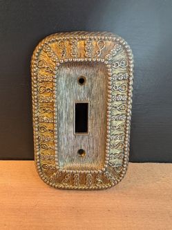 Vintage Ornate Metal Switch Cover