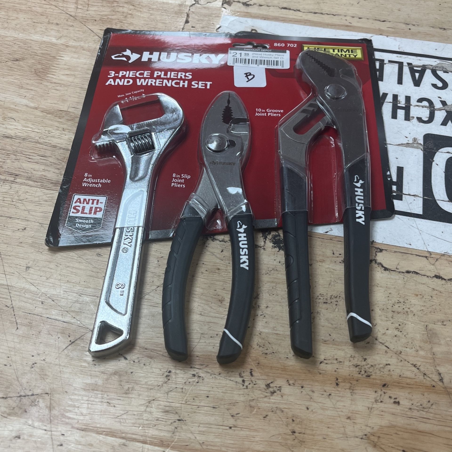 Husky Pliers and Wrench Set (3-Piece)