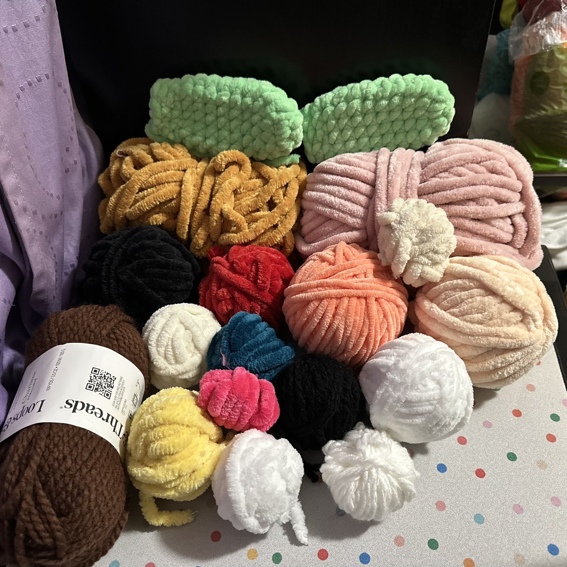 Chenille Yarn Assortment + Extra