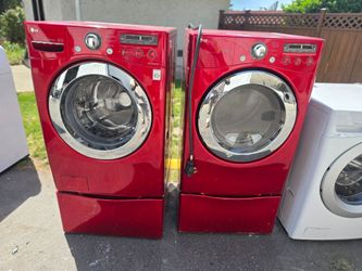 Lg Washer And Dryer Set Electric With Pedestal