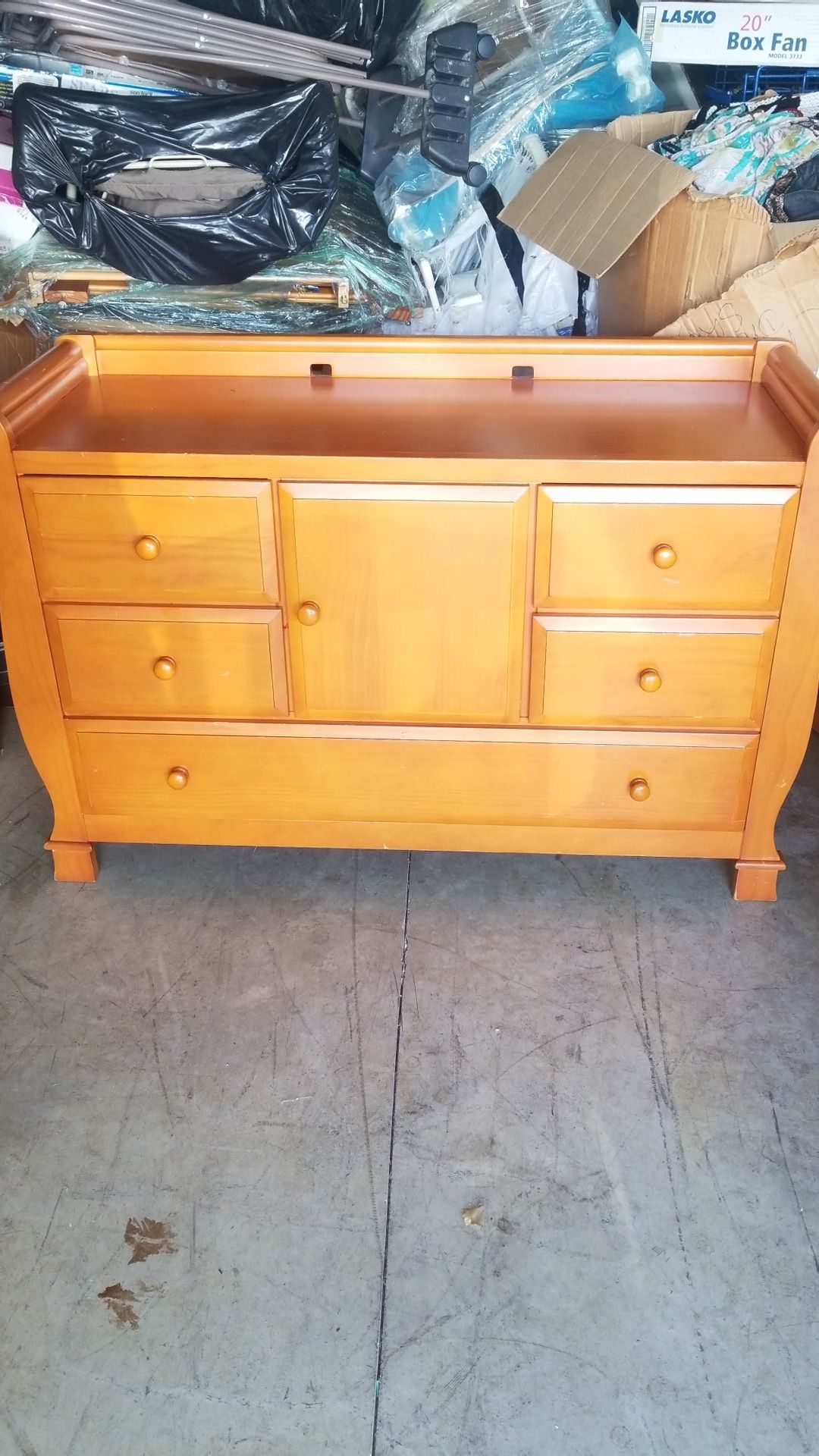 Solid wood baby changing table dresser