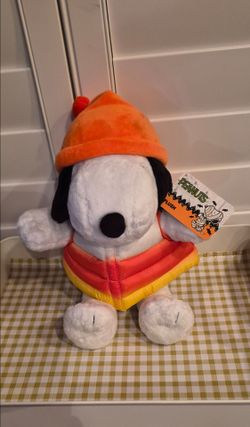 Peanuts Snoopy Halloween candy corn puffer Jacket