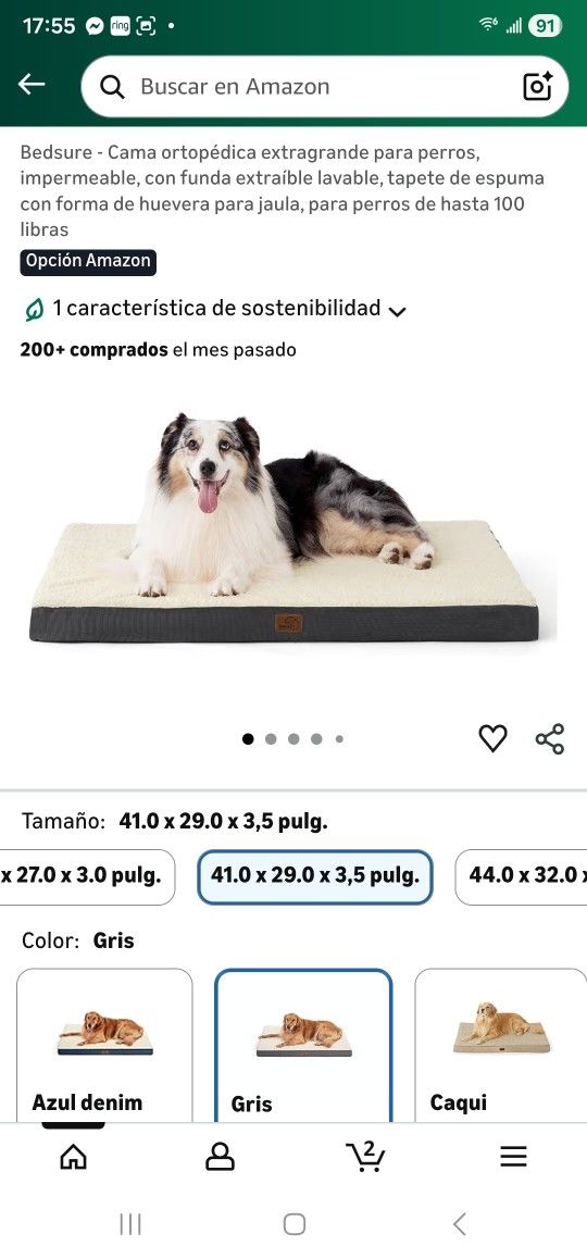 Bedsure Orthopedic Pet Bed Mat 41x31x3 Inch