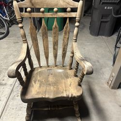 Antique Wooden Rocking Chair 