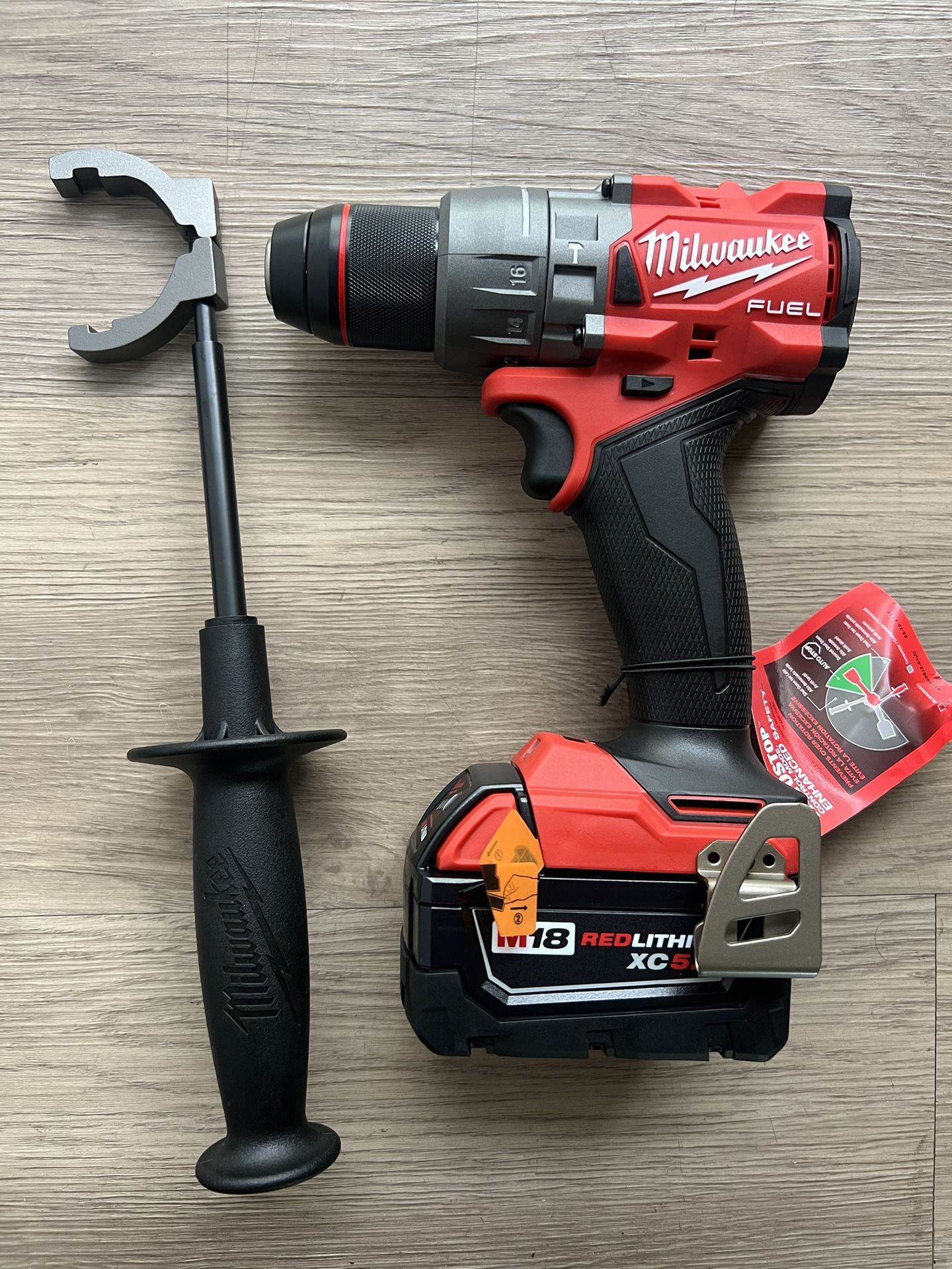 Milwaukee M18 FUEL 18-Volt Lithium-Ion Brushless Cordless 1/2 in. Hammer Drill/Driver with (1) 5.0Ah Battery