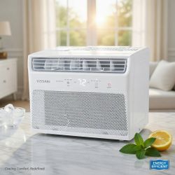 6,000 BTU Air Conditioner for Rooms in White