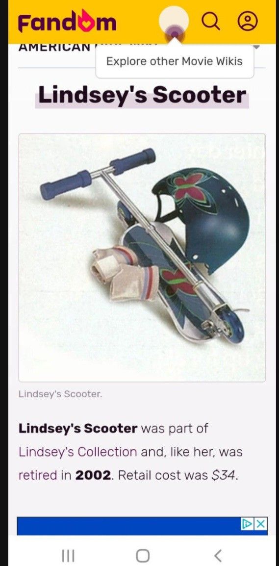 American Girl Doll Scooter And Helmet