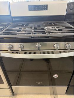 Whirlpool stainless steel gas stove five burners