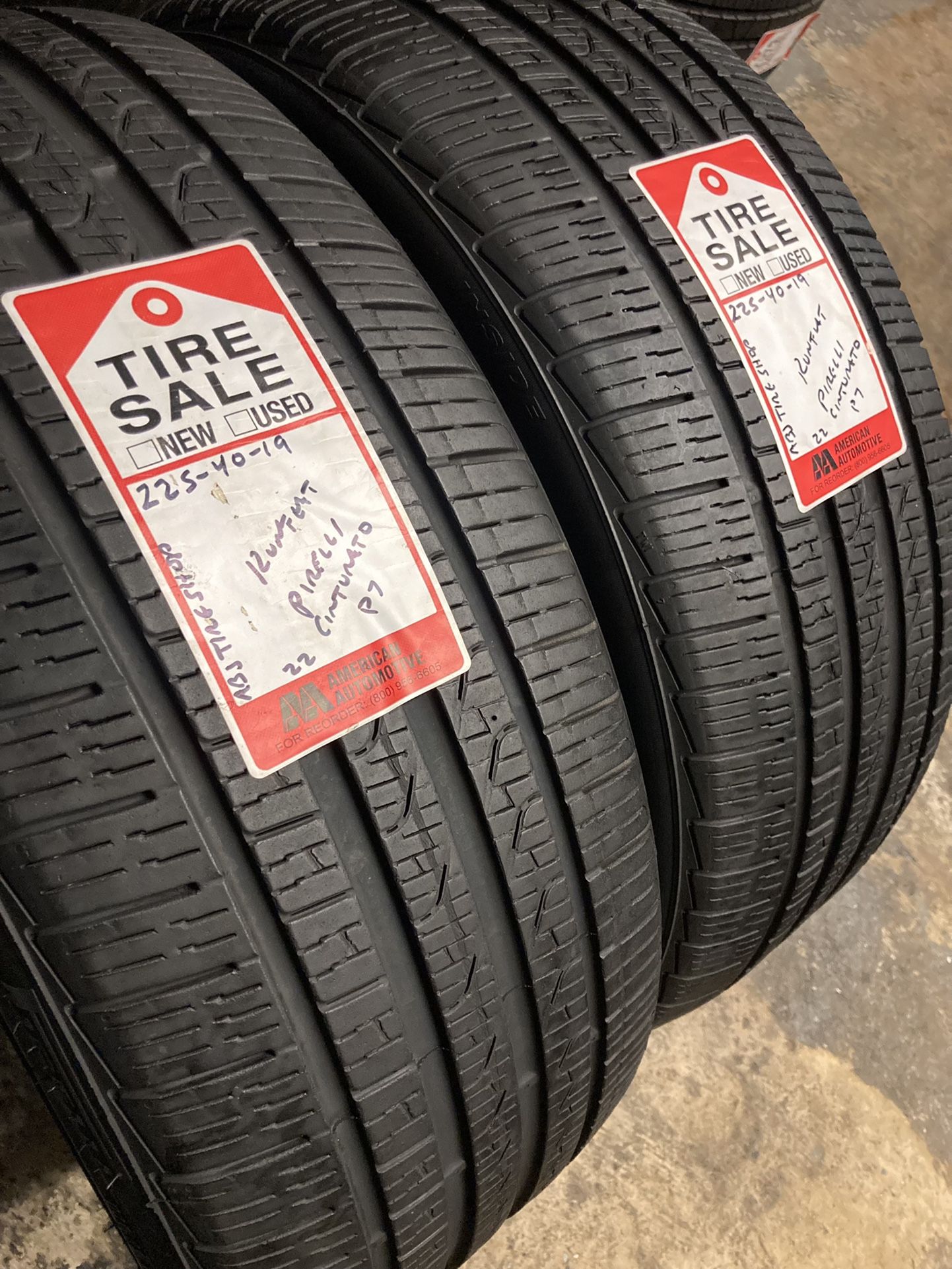 225/40/19 Pirelli
