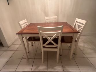 Small dinning table with four chairs