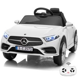 Kids Electric Ride on Car with Remote Control, 12V Licensed Mercedes Benz Kids Car Battery Powered Electric Vehicles Toy Car, Adjustable Speed, Safety