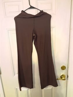 Brown Ribbed Flare Pants