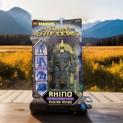 Marvel SHAPE SHIFTERS 1999 ToyBiz Rhino Transforms Into Raging Rhino MOC NIB