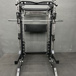 PRO SERIES Ultimate Half Rack Functional Trainer w/Smith Machine Bar | 400lb Stack | Gym Equipment | Fitness | Commercial | Squat Rack 