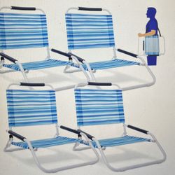 4 Pack Beach Chairs Folding