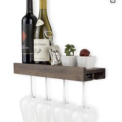 Wine & Glass Floating Shelf