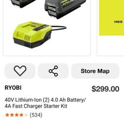 RYOBI 40V Lithium Starter Kit