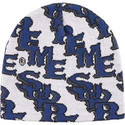Supreme SS26 Slanted Gothic Outline Graphic Beanie White One Size New CONFIRMED