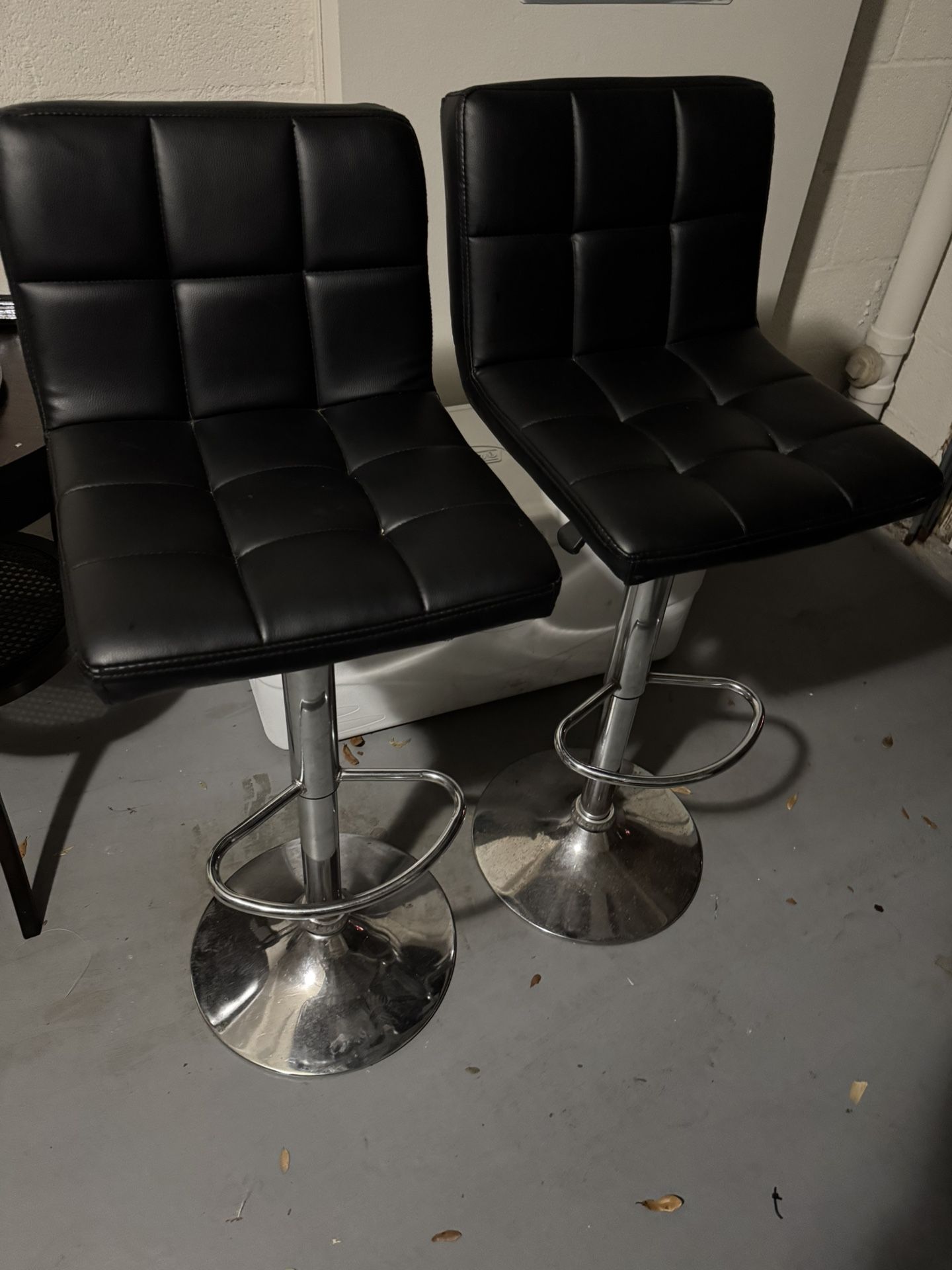 Black Leather Bar Stools