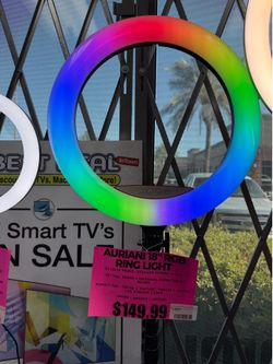 Auriani 18” RGB Ring Light with Tripod & Phone/Tablet Holder