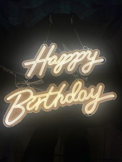 Happy Birthday Light Sign