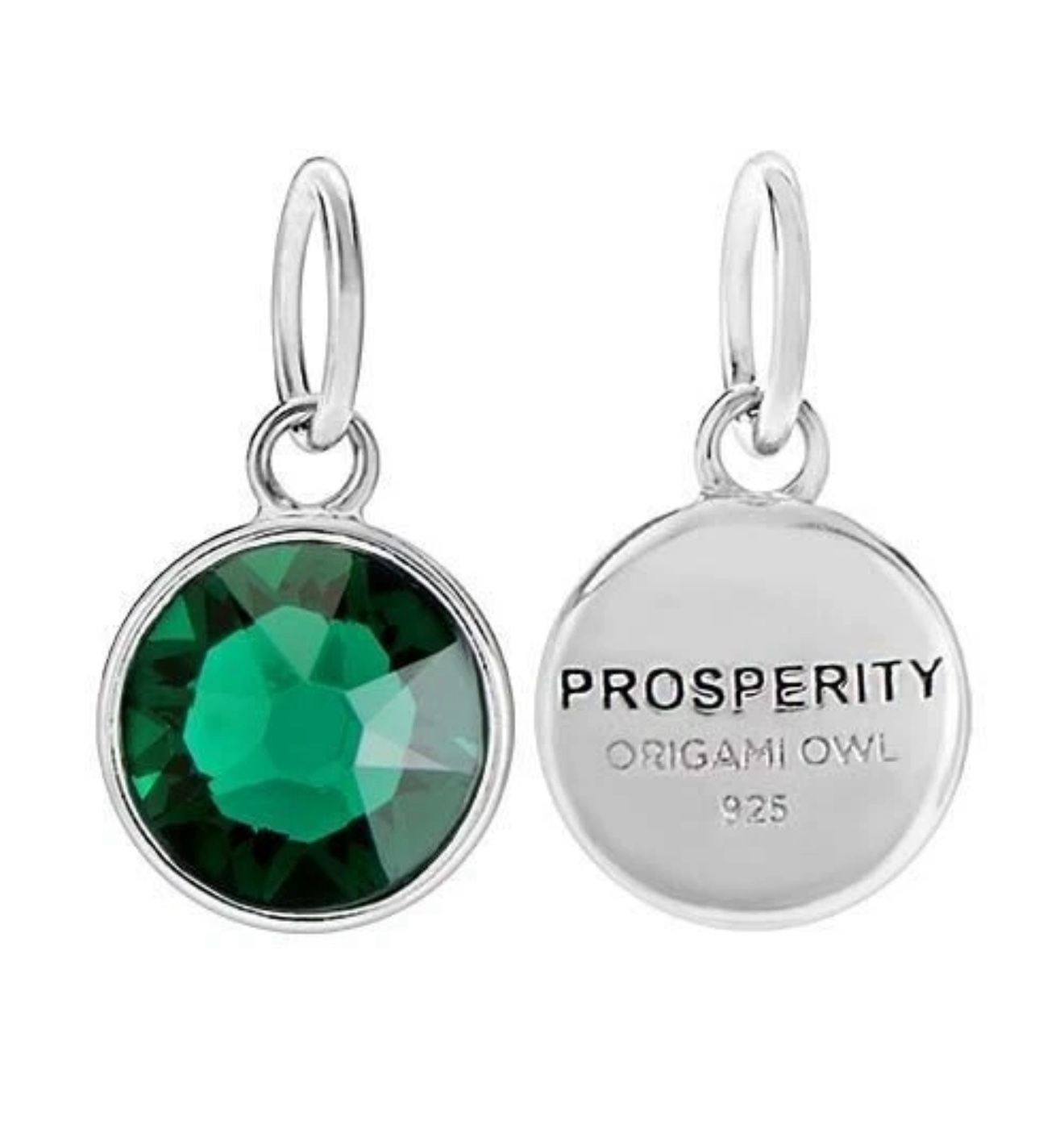 Origami Owl Core 925 Sterling Prosperity Pendants NEW Necklace Charm Bracelet  ONLY INCLUDES THE PROSPER