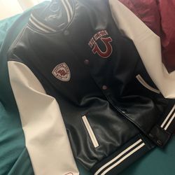 True Religion Leather Jacket With Watch 