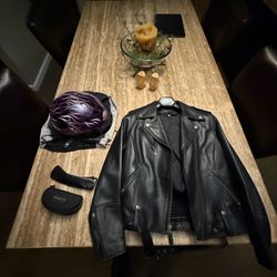 Harley Davidson Women’s Leather Jacket & Helmet Plus Accessories 