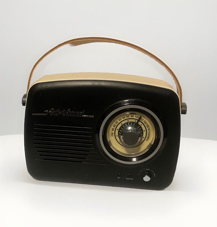 ART+SOUND Vintage Bluetooth Wireless Speaker With FM Radio Black AR3005