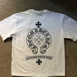 Size Medium White Chrome hearts   Shirt 