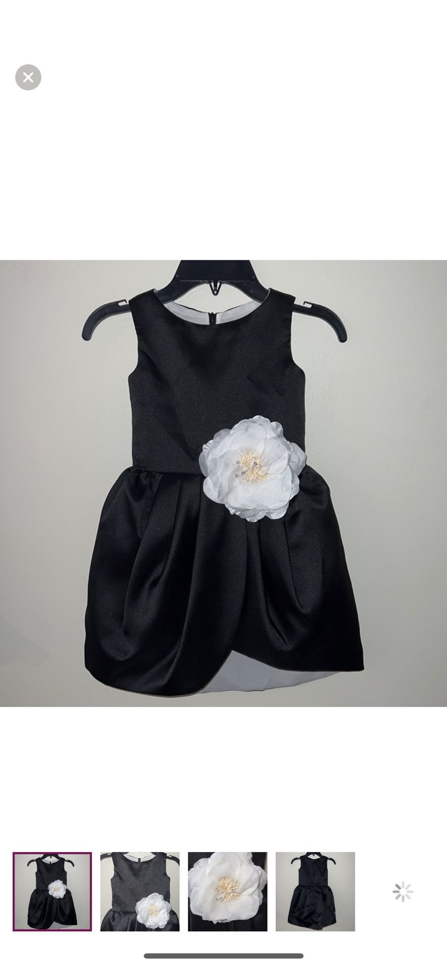 zoe ltd toddler dress. One of the rhinestones is missing on flower see pic size 4 