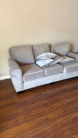 Gray Fabric 3-Seat Sofa