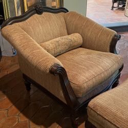Thomasville Over sized Arm Chair and Ottoman