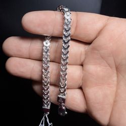 925 Silver Franco Bracelet 8” 5.3mm