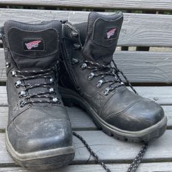 Red Wing Black Tradesman Steel Toe Workboot Waterproof