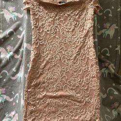 Pink Flower Dress Medium 