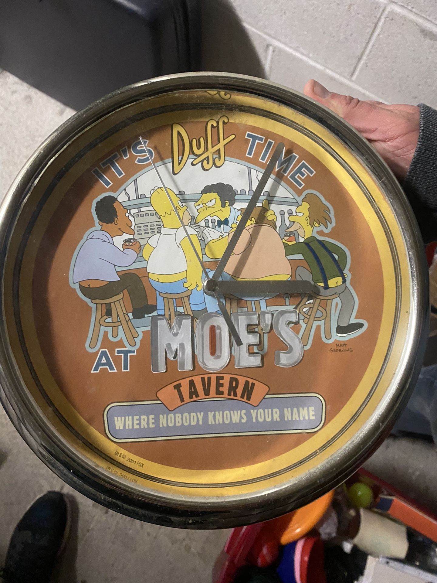 Clock-It’s Duff Time-Moes -$20