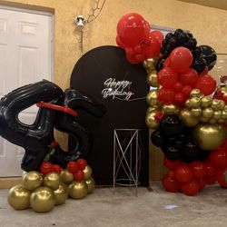 Black And Red And Gold Party Female 
