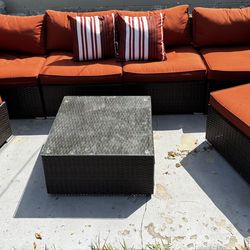 7pc Patio Set + Umbrella