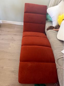 Orange lounge chair