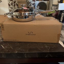 Vida Sana® 5-Ply Stainiess Steel 9° /22.8cm Skillet. 5588