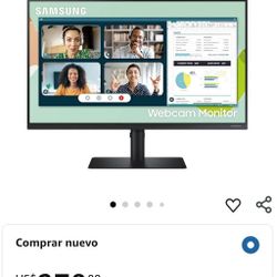 SAMSUNG Monitor de computadora serie S40VA de 24 pulgadas, monitor HDMI, monitor de 75 Hz, monitor IPS, cámara web incorporada, altavoz y micrófono in