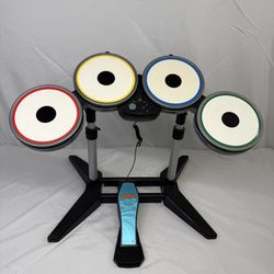 PS3 Beatles Rock Band Wireless Drum Set Harmonix Model PSDMS3 No Dongle