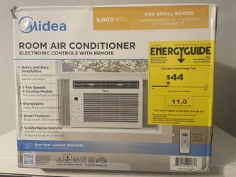 Midea 5,000 BTU 150 Sq ft Window Air Conditioner with Remote, White, MAW05R1WWT