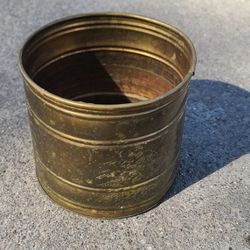 Nice Vintage Round Brass Pot