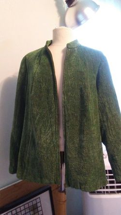 C.J. Banks green floral jacket