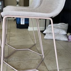 4 West Elm Counter Height, Blush Chairs